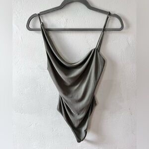 NWT Urban Outfitters Astmmetrical soft green bodysuit XS